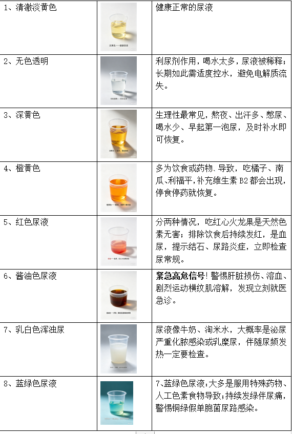 【健康科普】尿液颜色图谱：8…